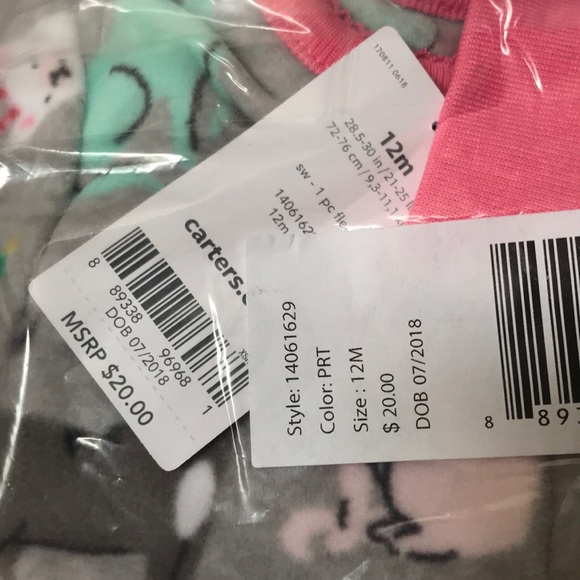 NWT ~ Carters Kitty Cat Holiday Footy PJ’s 👧🏼 - Picture 3 of 3